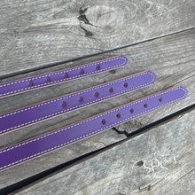 Load image into Gallery viewer, Purple Leather Dog Collar