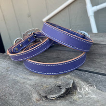 Load image into Gallery viewer, Lavender Leather Dog Collar