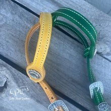 Load image into Gallery viewer, Yellow & Green Double Ear Headstall