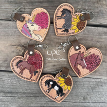 Load image into Gallery viewer, Tooled Heart Keychain