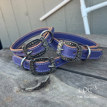 Load image into Gallery viewer, Lavender Leather Dog Collar