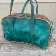 Load image into Gallery viewer, Distressed Teal Overnight Bag