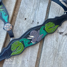 Load image into Gallery viewer, CHANCE TO WIN Black Leather Dinosaur Set