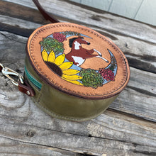 Load image into Gallery viewer, Succulent Sunflower Moon Paint Horse Mini Round Bag