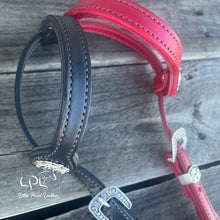 Load image into Gallery viewer, Black & Red Glitter Double Ear Headstall