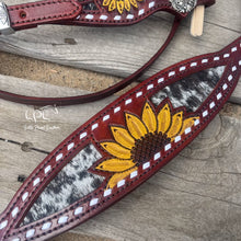 Load image into Gallery viewer, Sunflower Cowhide Buckstitched Set