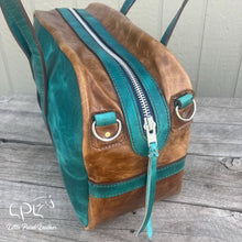 Load image into Gallery viewer, Distressed Teal Overnight Bag