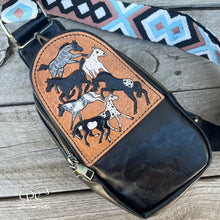 Load image into Gallery viewer, Frolicking Horses Sling/Crossbody Bag