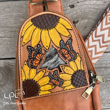 Load image into Gallery viewer, CHANCE TO WIN Sunflower Butterfly Sling Bag