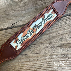 "Trust Your Horse" Cowhide Printed Wither Strap