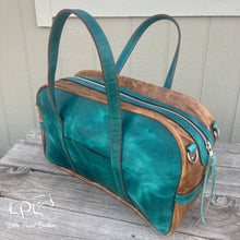Load image into Gallery viewer, Distressed Teal Overnight Bag