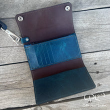 Load image into Gallery viewer, Blue Roan Horse Trifold Wallet & Wristlet