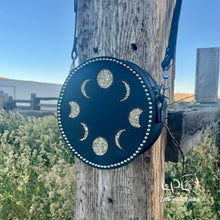 Load image into Gallery viewer, Gold Moon Phase Round Bag **Slight Blemish**