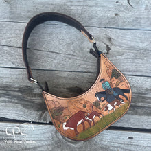 Load image into Gallery viewer, Ranching Cowgirl Half Moon Style Handbag