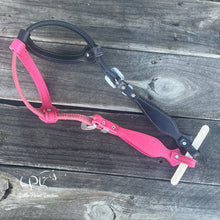 Load image into Gallery viewer, Black & Pink Glitter Double Ear Headstall