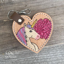 Load image into Gallery viewer, Tooled Heart Keychain