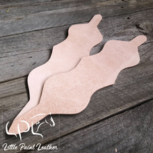 Load image into Gallery viewer, Veg Tan Leather Scalloped Diamond Halter Noseband Blank