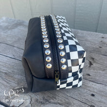 Load image into Gallery viewer, Checkered/Black Colorful Appy Dopp Bag
