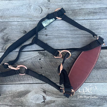 Load image into Gallery viewer, Navy Sunflower and Cowhide Halter