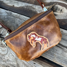 Load image into Gallery viewer, Distressed Leather Fanny Pack- Rearing Paint Horse