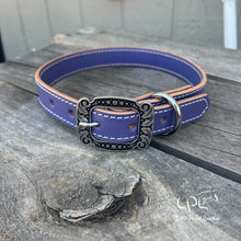 Load image into Gallery viewer, Lavender Leather Dog Collar