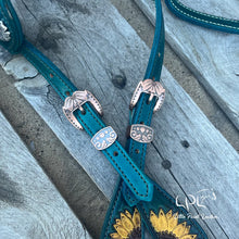Load image into Gallery viewer, Teal Sunflower Tack Set