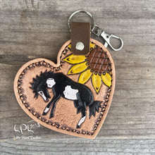 Load image into Gallery viewer, Tooled Heart Keychain