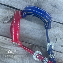 Load image into Gallery viewer, Red & Blue Glitter Headstall