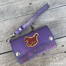 Load image into Gallery viewer, Purple Running Horse Trifold Wallet & Wristlet