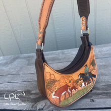 Load image into Gallery viewer, Ranching Cowgirl Half Moon Style Handbag