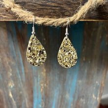 Load image into Gallery viewer, Glitter Leather Earrings (Multiple Colors)
