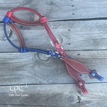 Load image into Gallery viewer, Red & Blue Glitter Headstall