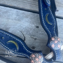 Load image into Gallery viewer, Navy Moon Phase Headstall
