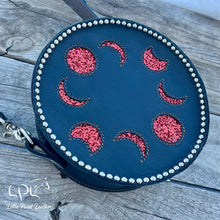 Load image into Gallery viewer, Red Moon Phase Round Bag