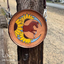 Load image into Gallery viewer, Sunflower Moon Horse Mini Round Bag