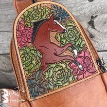 Load image into Gallery viewer, Succulent Horse Sling/Crossbody Bag