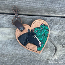 Load image into Gallery viewer, Heart Horse Keychain