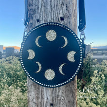 Load image into Gallery viewer, Gold Moon Phase Round Bag **Slight Blemish**