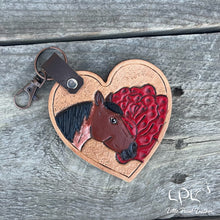 Load image into Gallery viewer, Heart Horse Keychain