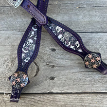 Load image into Gallery viewer, Purple Skeleton One Ear Headstall