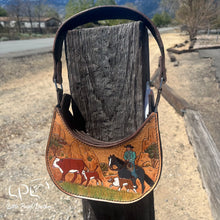 Load image into Gallery viewer, Ranching Cowgirl Half Moon Style Handbag