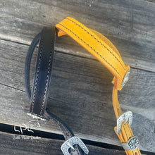 Load image into Gallery viewer, Black & Yellow Glitter Double Ear Headstall