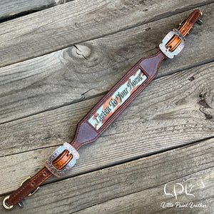 "Trust Your Horse" Cowhide Printed Wither Strap