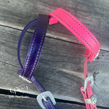 Load image into Gallery viewer, Purple & Pink Glitter Double Ear Headstall