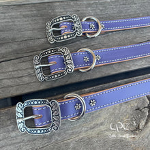 Load image into Gallery viewer, Lavender Leather Dog Collar