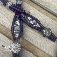 Load image into Gallery viewer, Dark Purple Skeleton Tack Set
