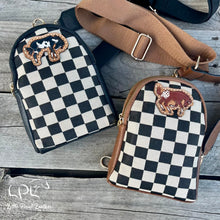 Load image into Gallery viewer, Small Checkered Sling/Crossbody Bag