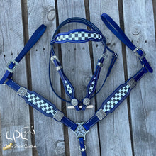 Load image into Gallery viewer, Blue Checkered Tack Set