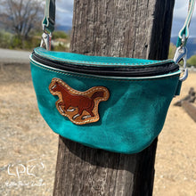 Load image into Gallery viewer, Distressed Leather Fanny Pack- Running Horse