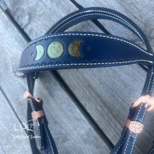 Load image into Gallery viewer, Navy Moon Phase Headstall
